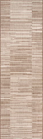 Isolated view of Beige Runner Square Shingles Indoor/Outdoor Rug, showcasing its design