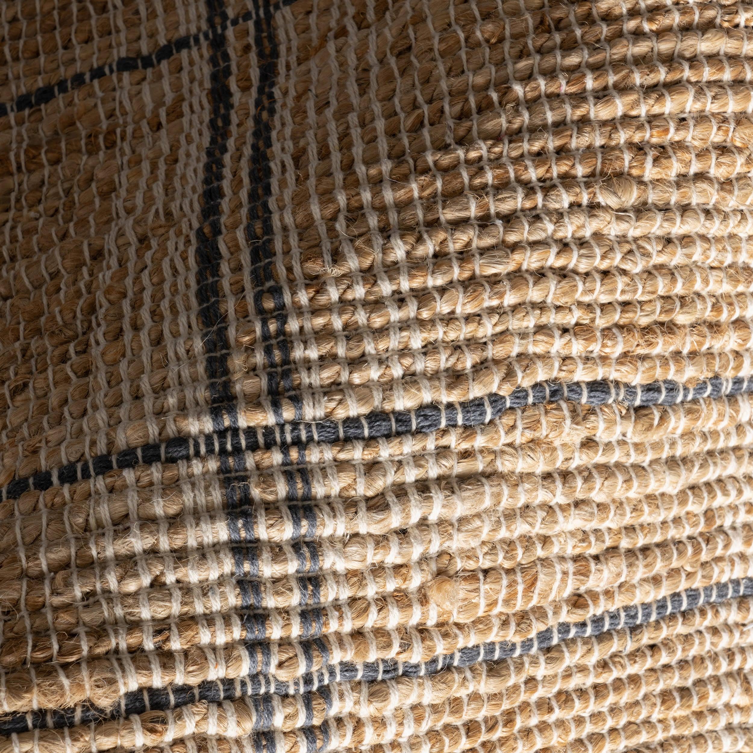 Oscar Plaid Jute Rug | Natural – Rugs USA