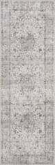 Isolated view of Grey Runner Clanese Oriental and Persian Washable Rug, showcasing its design