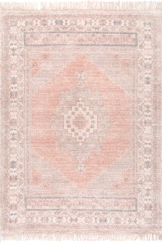 Isolated view of Multicolor Rectangle Oasis Medallion Rug, showcasing its design