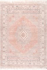 Isolated view of Multicolor Rectangle Oasis Medallion Rug, showcasing its design