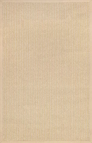 Isolated view of Brown Rectangle Janella Textured Sisal and Jute Rug, showcasing its design