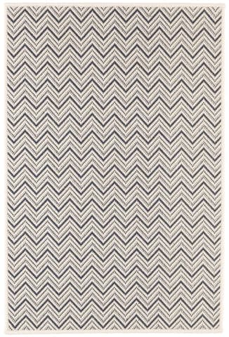Happy Chevron Woven Indoor/Outdoor Custom Rug | Navy