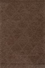 Isolated view of Brown Rectangle Afra Trellis Bohemian Hand Tufted Wool Rug, showcasing its design
