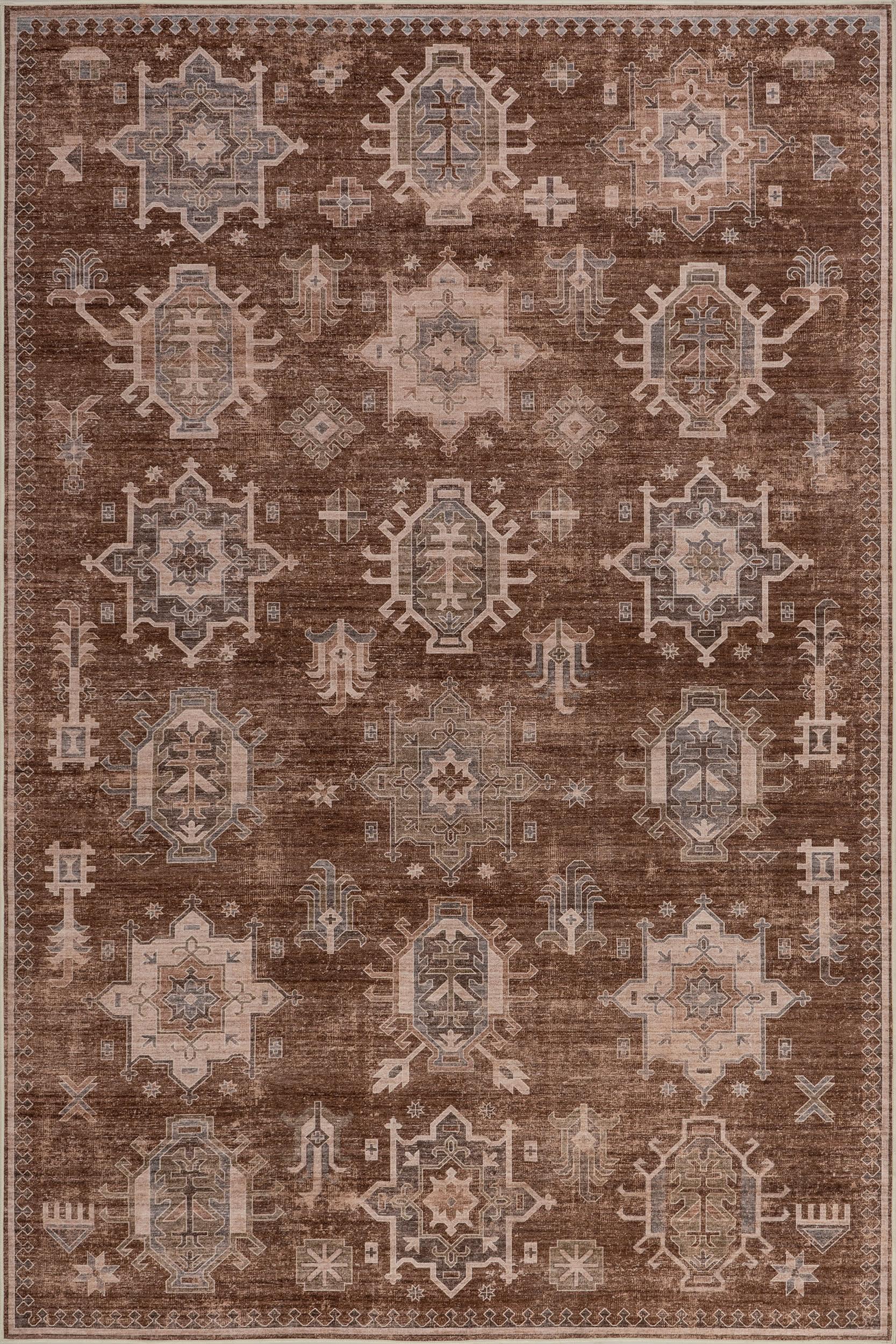 Thalia Medallion Area Rug | Sienna Brown