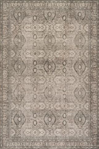 Isolated view of Grey Runner Chester Antiqued Jute-Blend Rug, showcasing its design