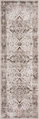 Isolated view of Beige Runner Vanisa Traditional Washable Rug, showcasing its design