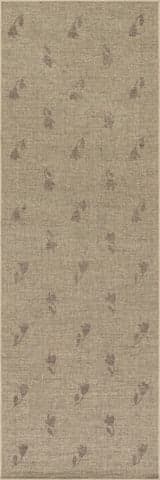 Isolated view of Burgundy Runner Flora Floral Washable Rug by Nate Berkus, showcasing its design