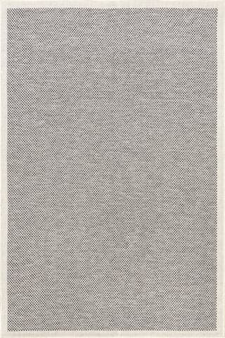 Isolated view of Grey Rectangle Jannel Simply Solid Indoor/Outdoor Rug, showcasing its design