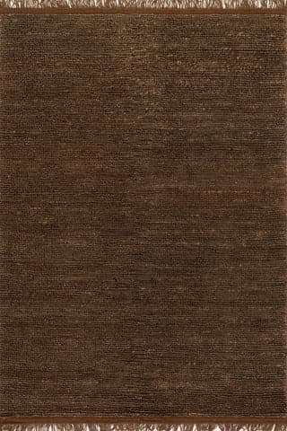 Varnu Textured Handmade Jute Rug | Brown