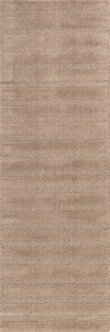 Isolated view of Brown Runner Vestry Striped Wool Rug, showcasing its design