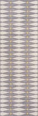 Isolated view of Grey Runner Vanu Diamond Washabe Rug, showcasing its design