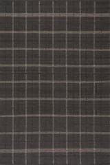 Isolated view of Black Runner Downing Plaid Wool Cozy Rug, showcasing its design