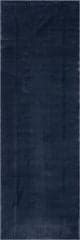 Isolated view of Blue Runner Tiera Bordered Plush Textured Washable Rug, showcasing its design