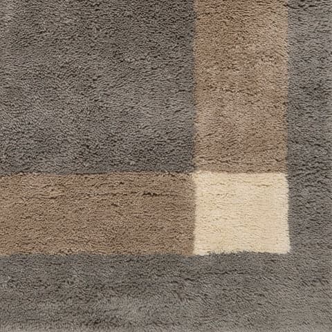 Isolated view of Slate Swatch Silja Bordered Rug, showcasing its design