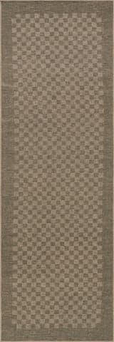 Isolated view of Charcoal Runner Watts Checkered Washable Rug by Nate Berkus, showcasing its design