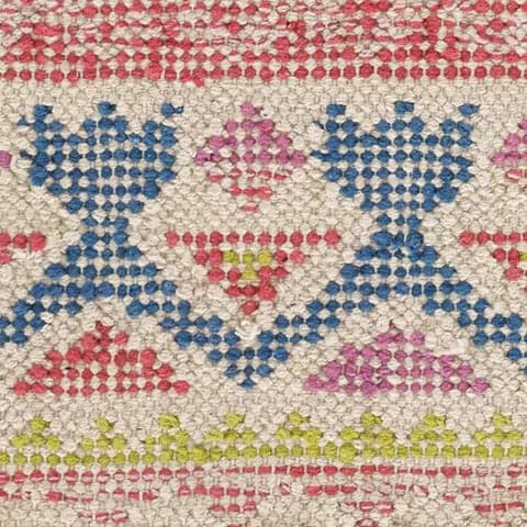 Stony Brook Hand Loom Knotted Cotton Rug Swatch | Multi