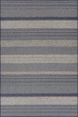 Isolated view of Navy Rectangle Vielle Modern Abstract Indoor/Outdoor Rug, showcasing its design