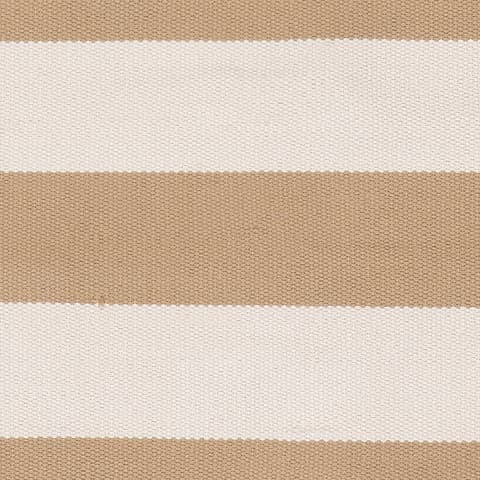 Banks Stripe Handwoven Indoor/Outdoor Rug Swatch | Khaki