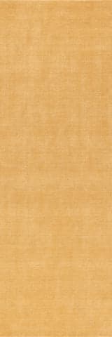 Isolated view of Golden Butter Runner Arrel Speckled Wool-Blend Rug, showcasing its design