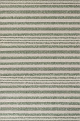 Gillian Striped Machine Washable Rug | Green