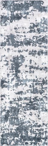 Isolated view of Blue Runner Destiny Modern Abstract Rug, showcasing its design