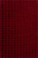 Isolated view of Red Rectangle Spring Lake Plush Textured Washable Rug, showcasing its design
