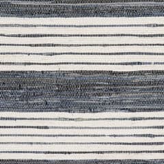Diora Denim Bohemian Striped Rug Swatch | White
