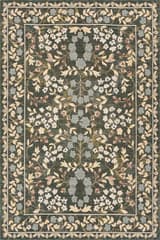 Isolated view of Green Runner Sanaya Transitional Floral Indoor/Outdoor Rug, showcasing its design