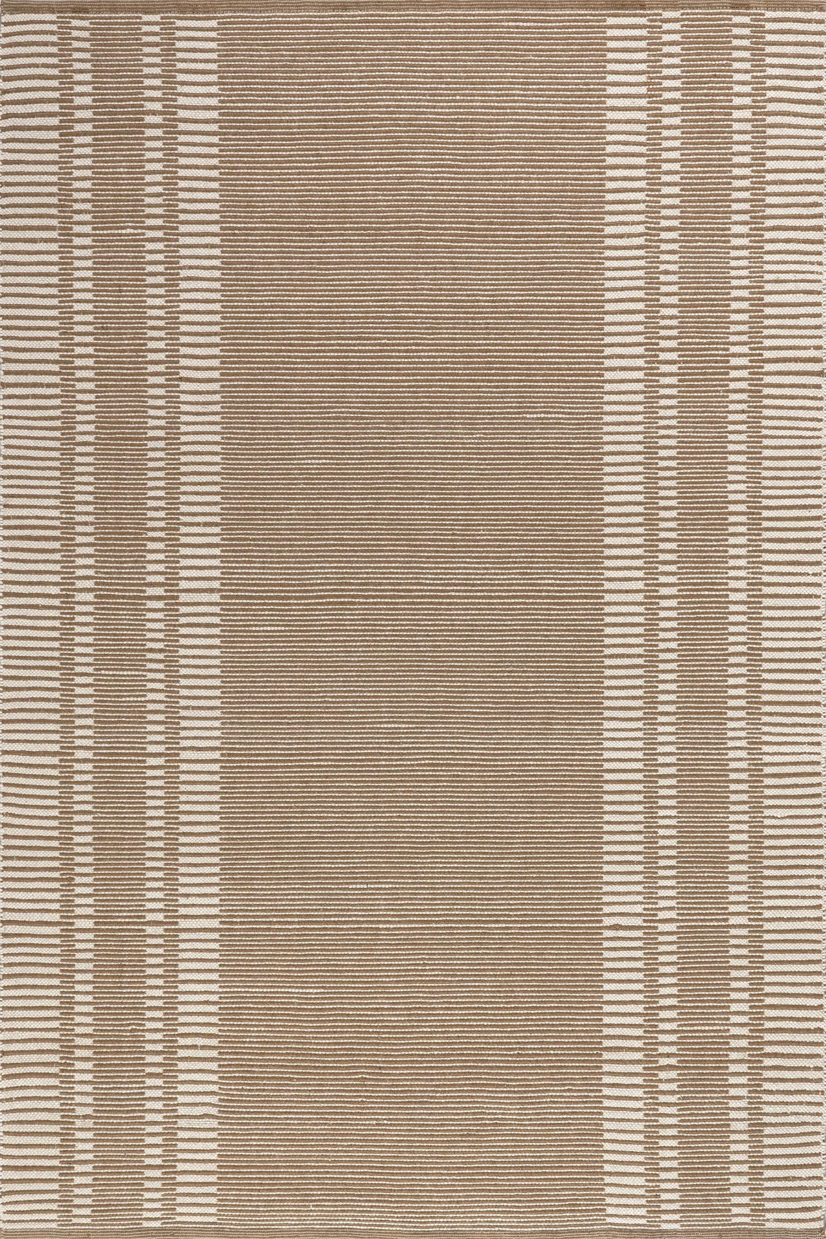 Virgo Striped Reversible Wool Rug | Natural – Rugs USA