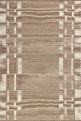 Isolated view of Natural Runner Virgo Striped Reversible Wool Rug, showcasing its design