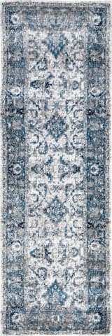 Isolated view of Blue Runner Oriental Herati Rug, showcasing its design