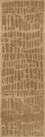 Isolated view of Sand Runner Summit Plush Textured Washable Rug, showcasing its design