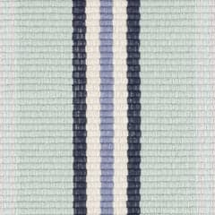 Barbados Stripe Handwoven Cotton Rug Swatch | Blue