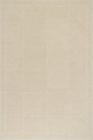 Sahar Solid Modern Wool Rug | Ivory