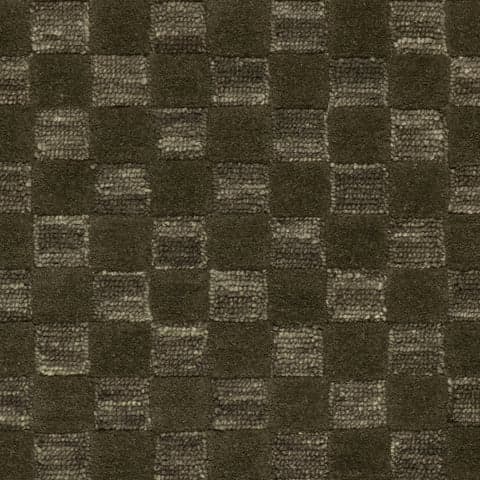 Linthea Modern Checkered Handmade Wool Rug Swatch | Green