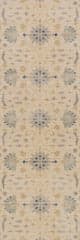 Isolated view of Cream Runner Loonarae Floral Transitional Rug, showcasing its design