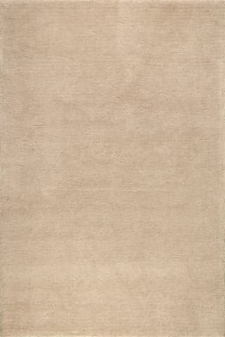 Isolated view of Sand Rectangle Gaia New Zealand Wool Shag Rug, showcasing its design
