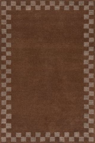 Treva Transitional Checkered Rug | Brown