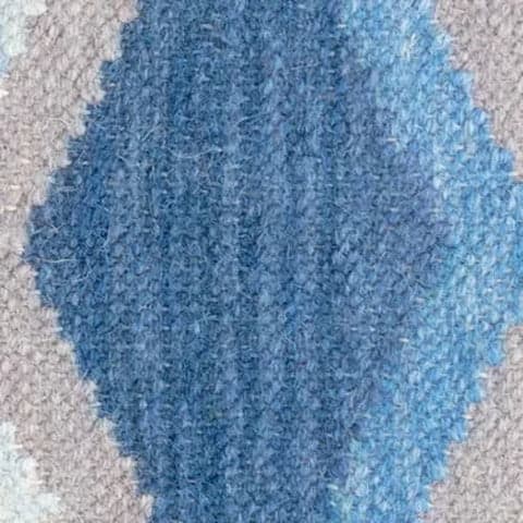 Safety Net Handwoven Wool Rug Swatch | Blue