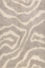 Isolated view of Grey Rectangle Jordyn Textured Waves Rug, showcasing its design