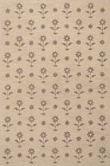 Isolated view of Sand Rectangle Ella Wool Rug, showcasing its design