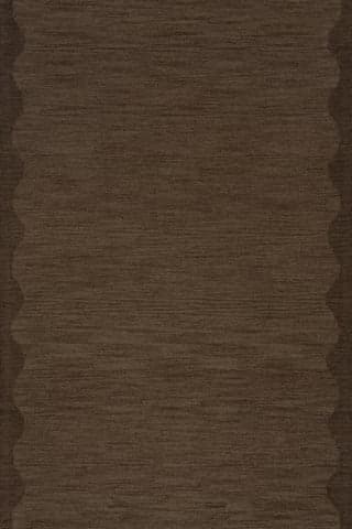 Isolated view of Brown Rectangle Ondine Solid Wool Rug by Nate Berkus, showcasing its design