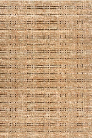 Isolated view of Tan Rectangle Tracewire Bohemian Striped Rug, showcasing its design