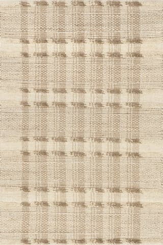 Isolated view of Natural Rectangle Roberta Rustic Plaid Rug, showcasing its design