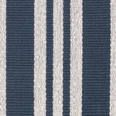 Irving Stripe Handwoven Cotton Rug Swatch | Navy