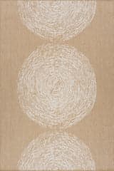 Isolated view of Tan Rectangle Astrana Bohemian Abstract Indoor/Outdoor Rug, showcasing its design