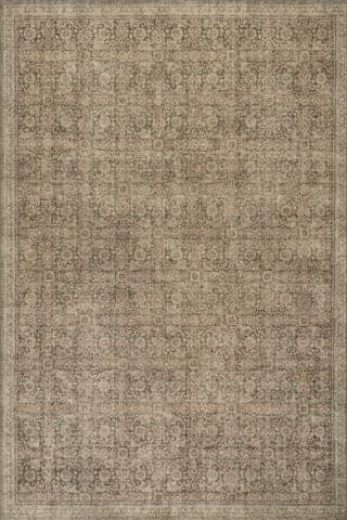 Isolated view of Green Rectangle Morristown Antiqued Jute-Blend Rug, showcasing its design