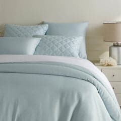 Silken Solid Duvet Cover | Robin's Egg Blue