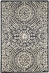Temple Hand Micro Hooked Wool Custom Rug | Charcoal